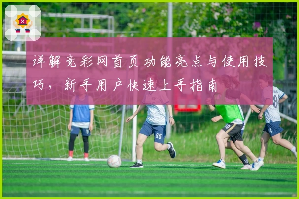 详解竞彩网首页功能亮点与使用技巧，新手用户快速上手指南